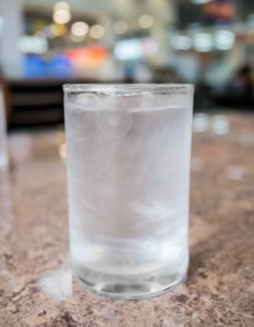 Glass Of Water With Ice Cubes