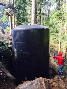 lowering underground tank