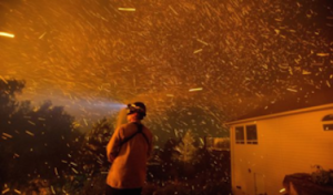 Image of an ember storm from the Washington State Wildfires this year from the Washington Times Website 2015